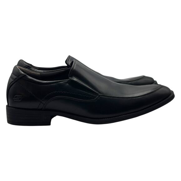Skechers Men’s Classic Fit Slip-On Shoes Black 9.5 Air-Cooled Memory Foam Causal - Picture 14 of 16